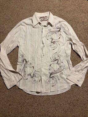 ApricotTree embroided button up